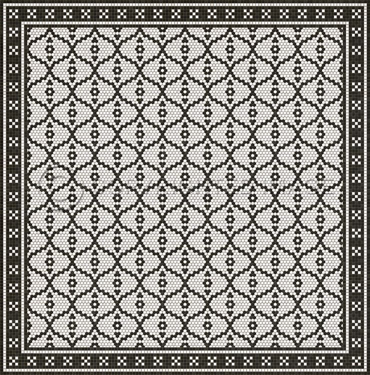 Spicher & Company Vintage Vinyl Floorcloth Mat (Mosaic F - Pelham Bay Park)