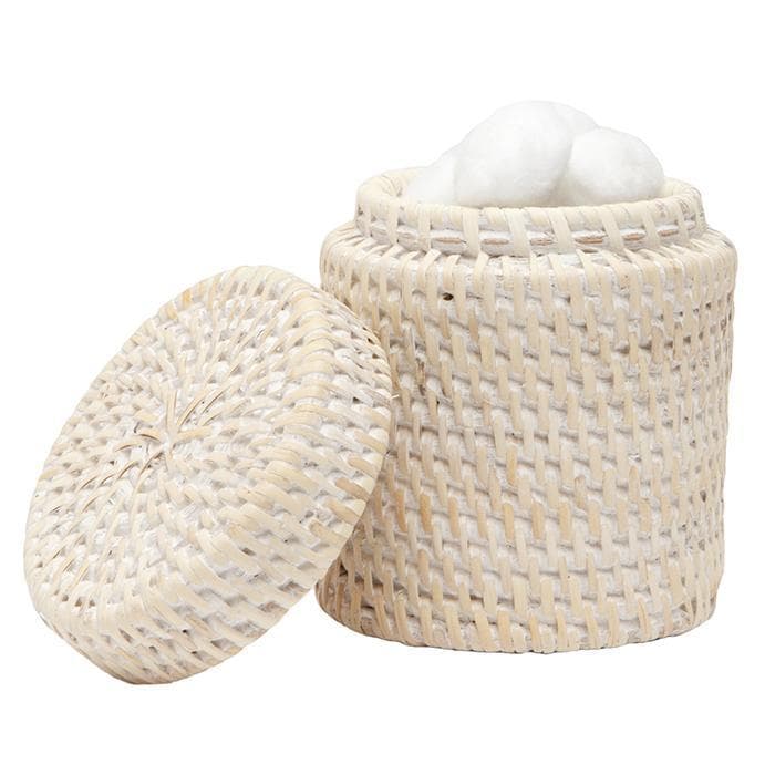 Tilton Wood Patterned Rattan Bathroom Accessories