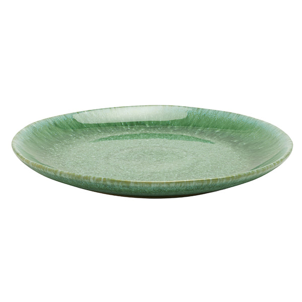 Eloise Speckled Ivory Stoneware Dinner Plates Set/4 (Emerald Glaze)