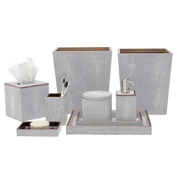 Tenby Faux Shagreen Bathroom Accessories (Sage) – Hudson & Vine