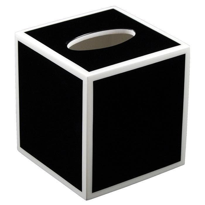 white lacquer tissue box