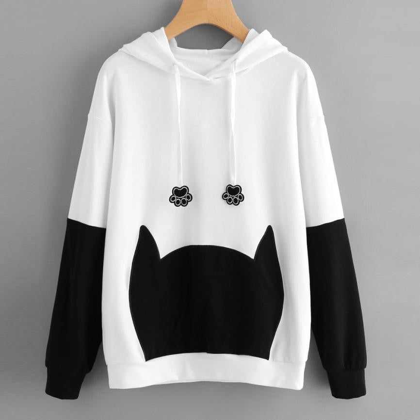 cat hoodie with ears and paws