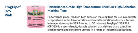 FrogTape 325 Pink High Temperature Performance Grade Masking Tape - Shurtape