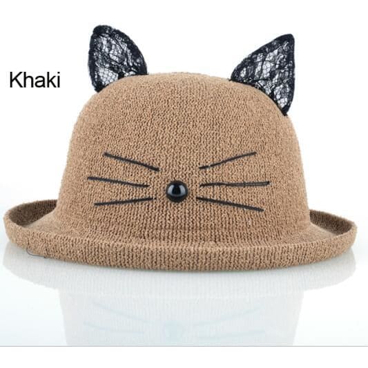 Bucket Sun Hat, Sun Hat, Kitty Cat Hat, Cat Hat, Toddler Sun Hat