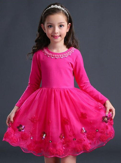 dark pink party dress