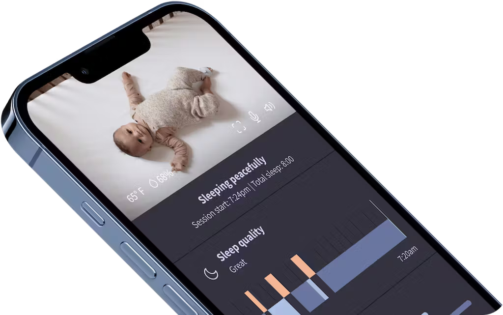 iPhone with Owlet Baby Monitor App