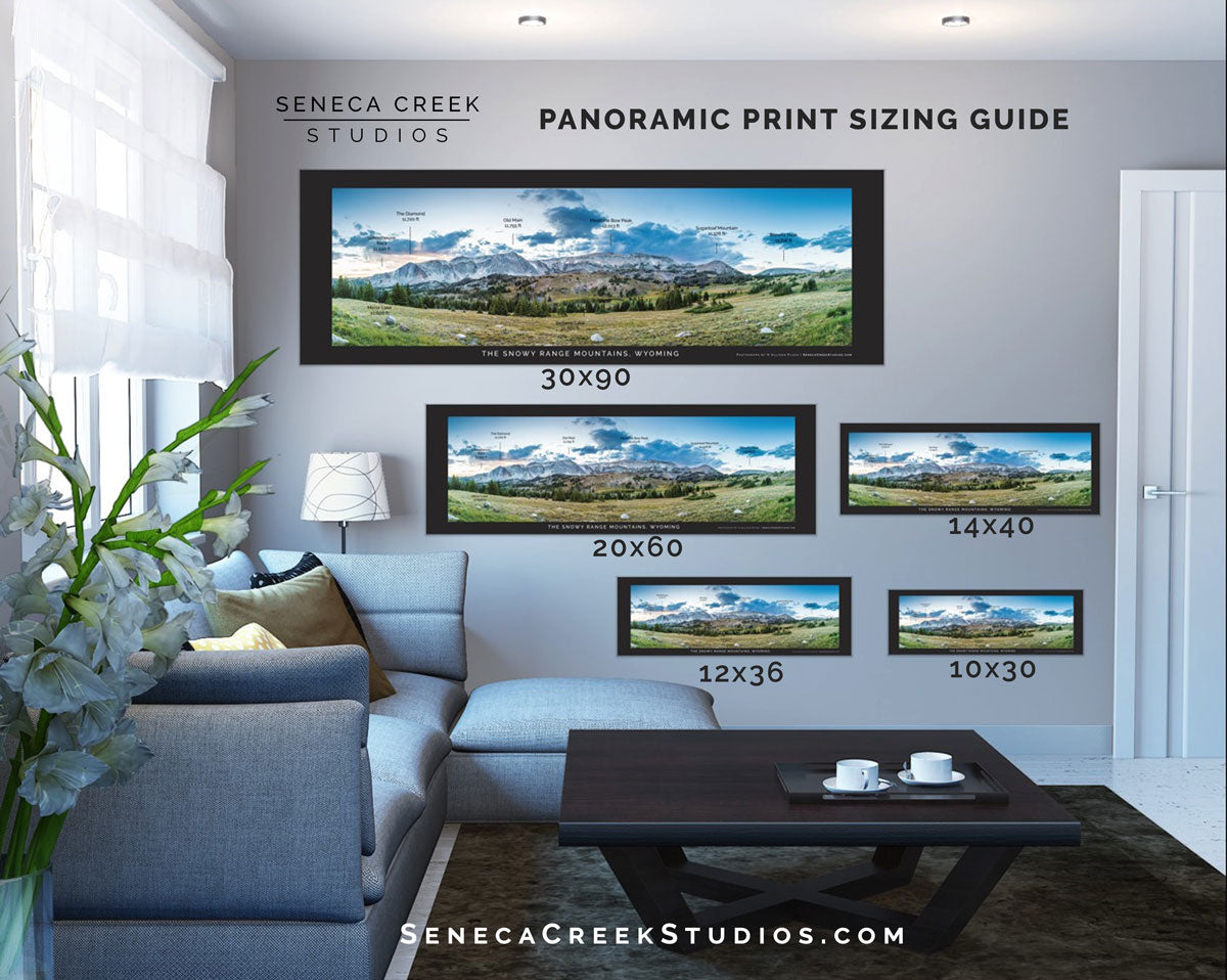 Living Room Art Wall Decor Panoramic Print of the Rocky Mountains Home ...
