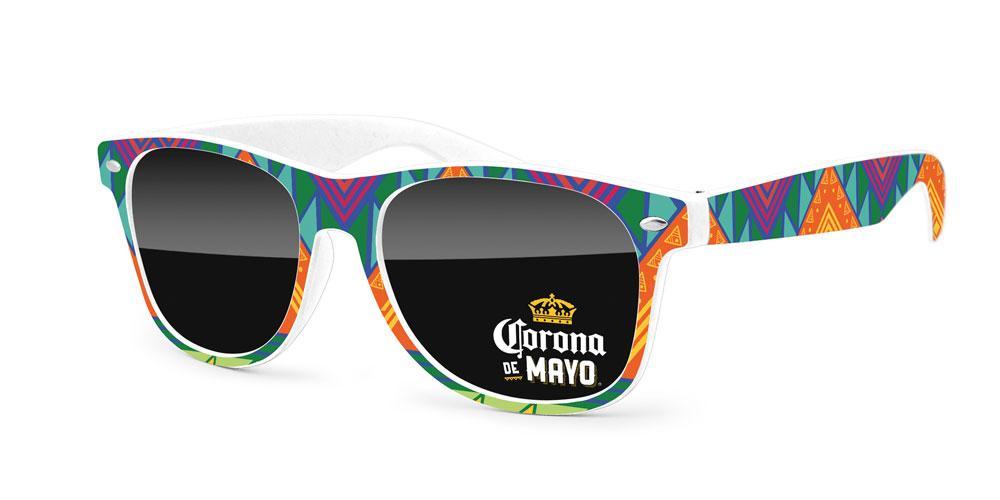RD560 - Retro Promotional Sunglasses w/ 1-color lens imprint & full-color frame