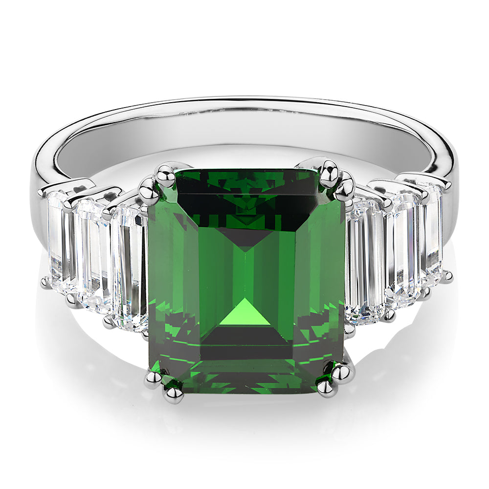 Buy Emerald Solid White 14k Gold Diamond Women Engagement Ring, Anniversary  Ring, Gemstone Birthstone Ring, Green Emerald Ring Online in India - Etsy