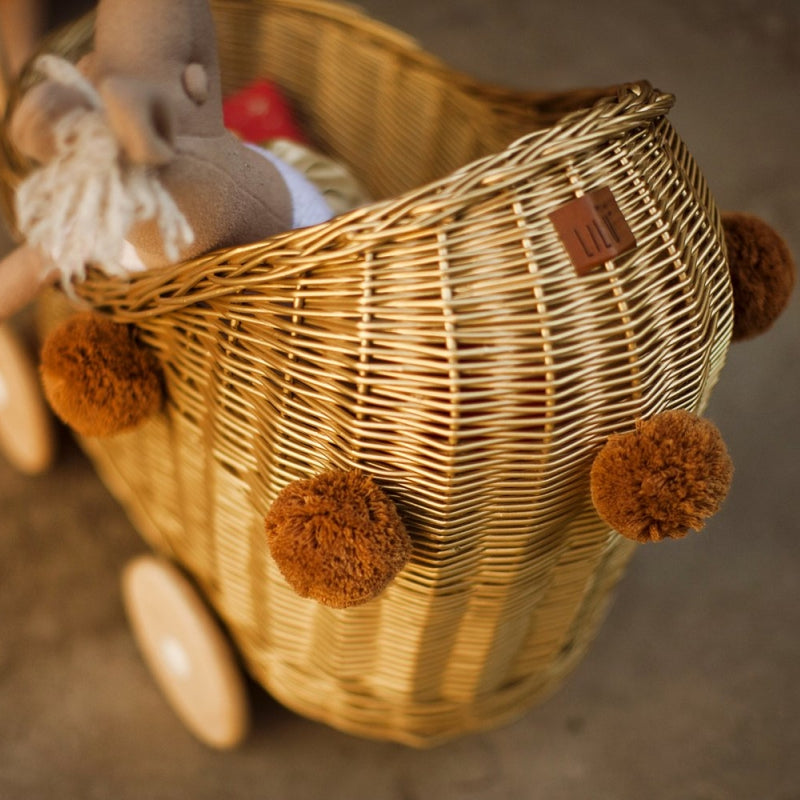 lilu wicker dolls pram