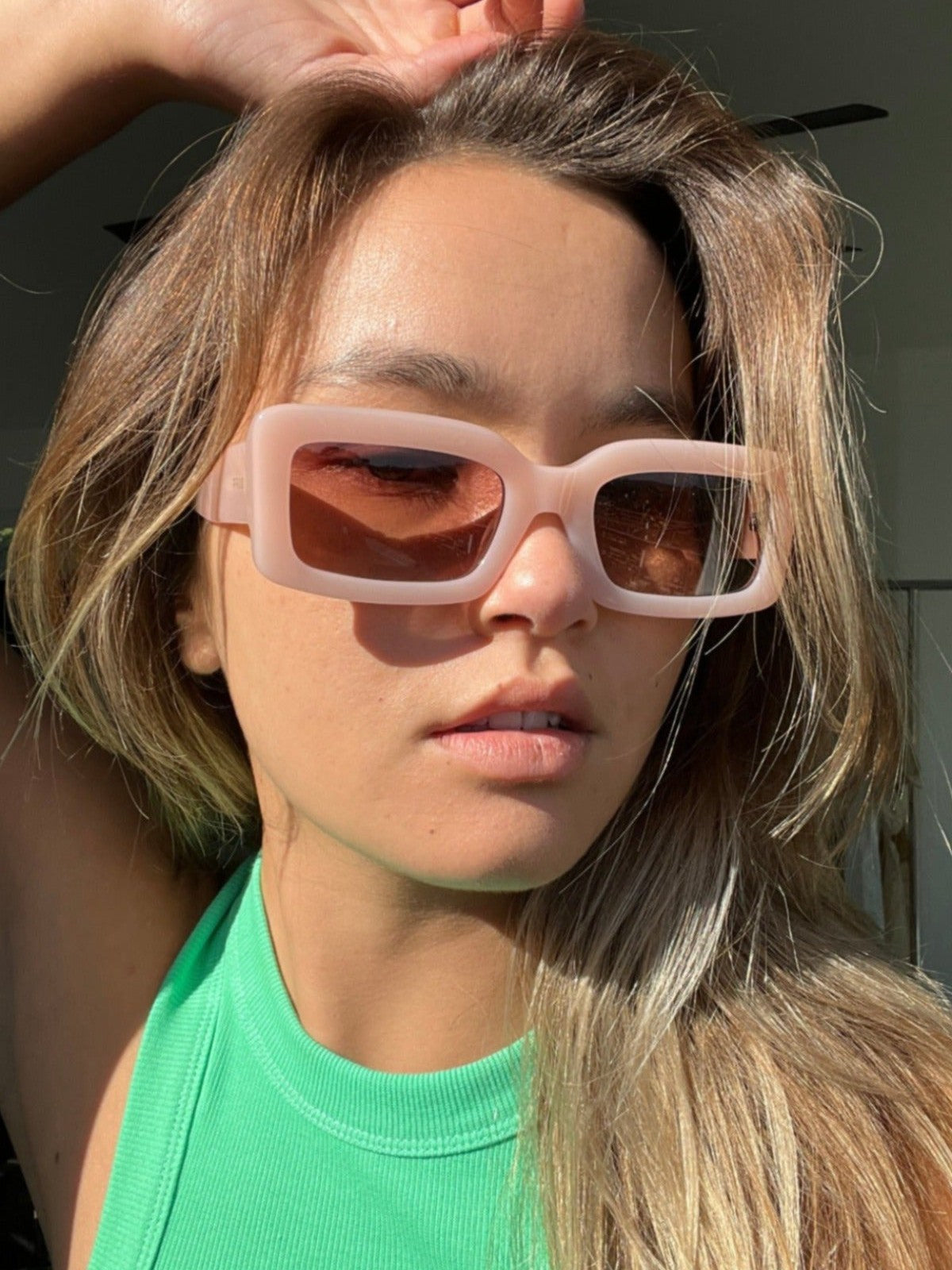 Diff Eyewear Indy Sunglasses - Faded Citrus Brown Gradient