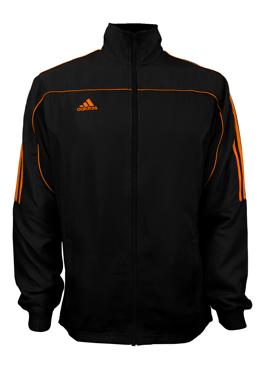 orange and black adidas jacket