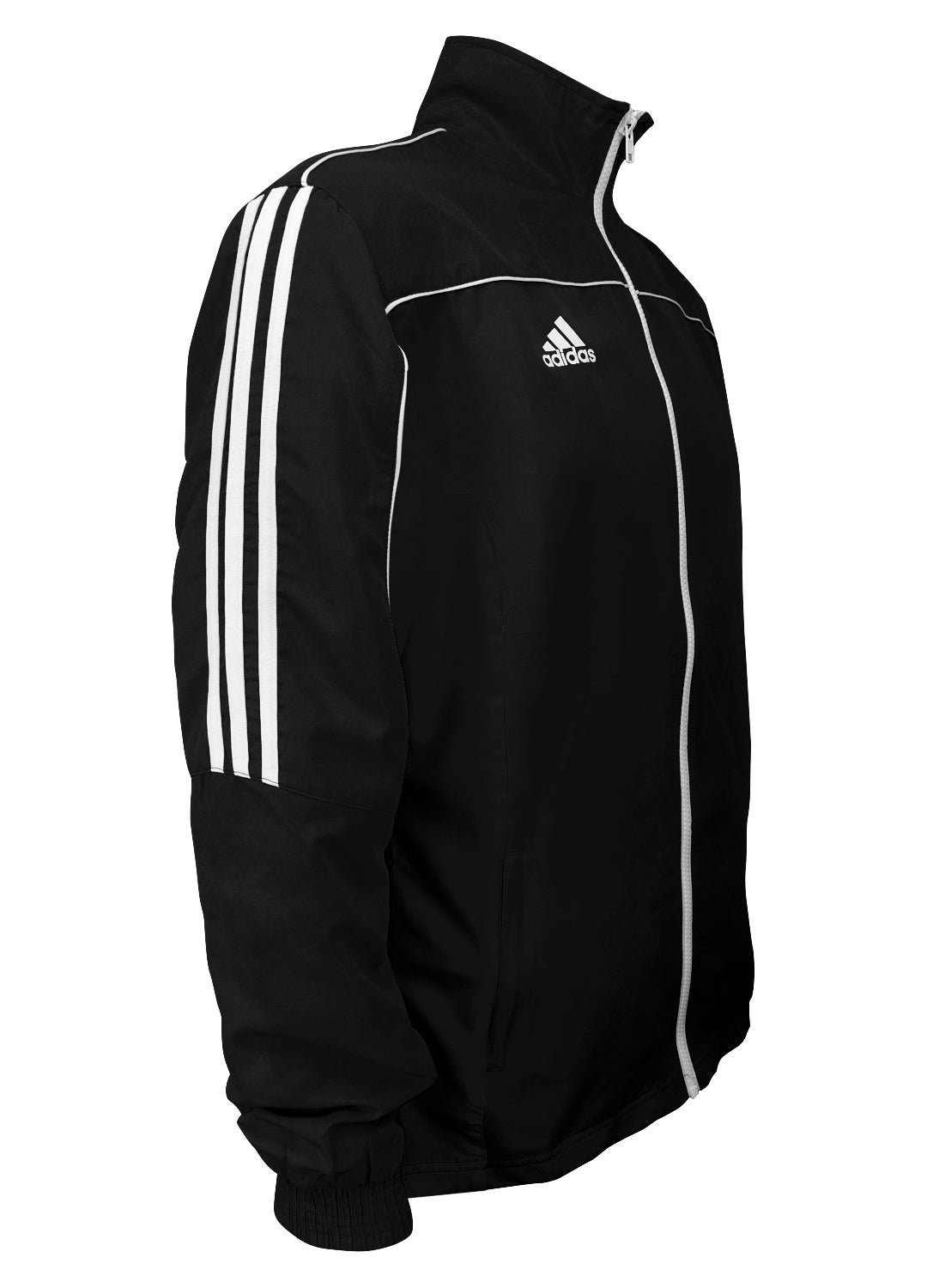 adidas white jacket with black stripes