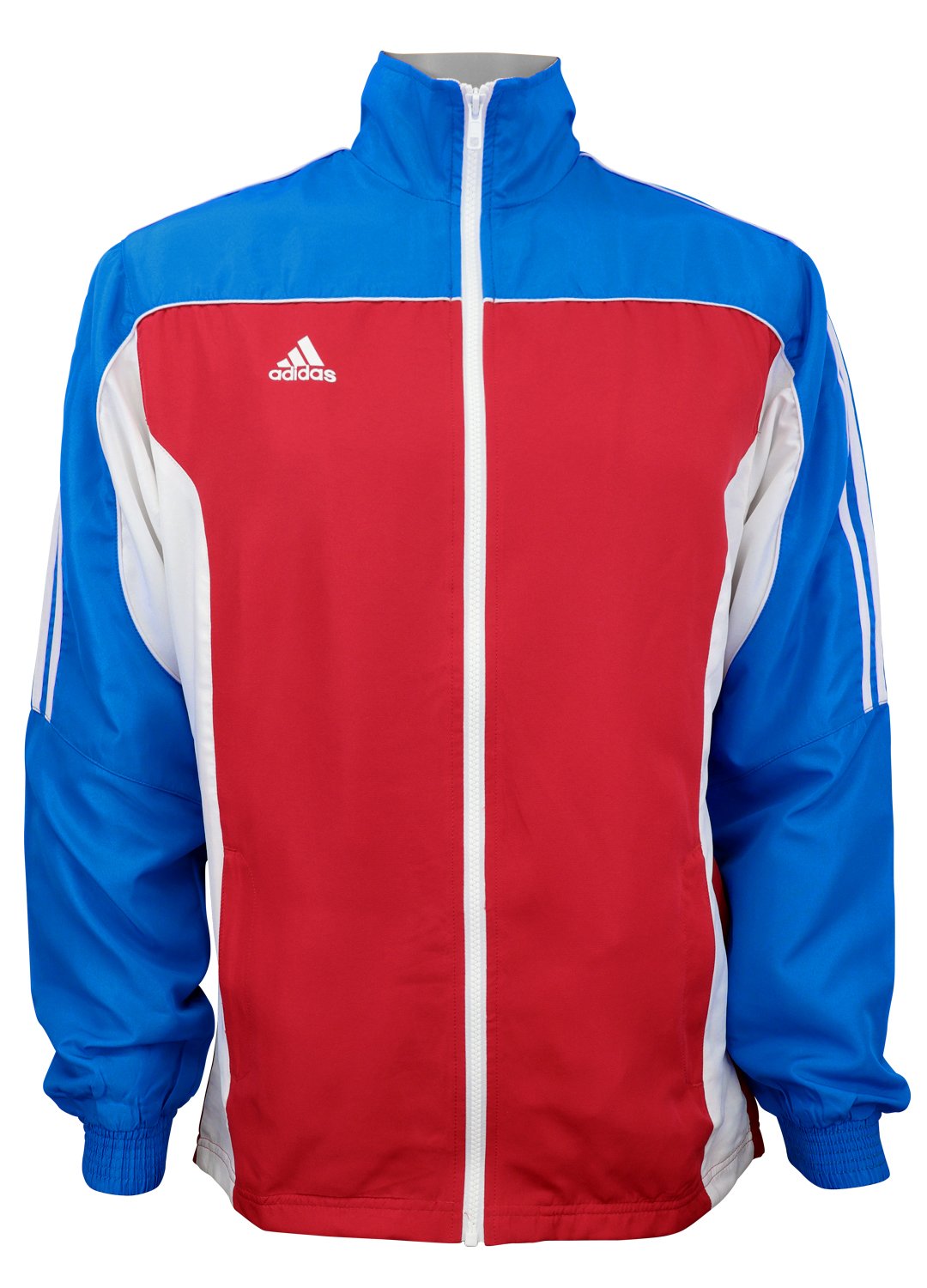 adidas red white and blue windbreaker