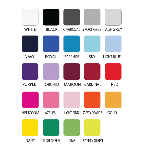 Screen Print Color Chart