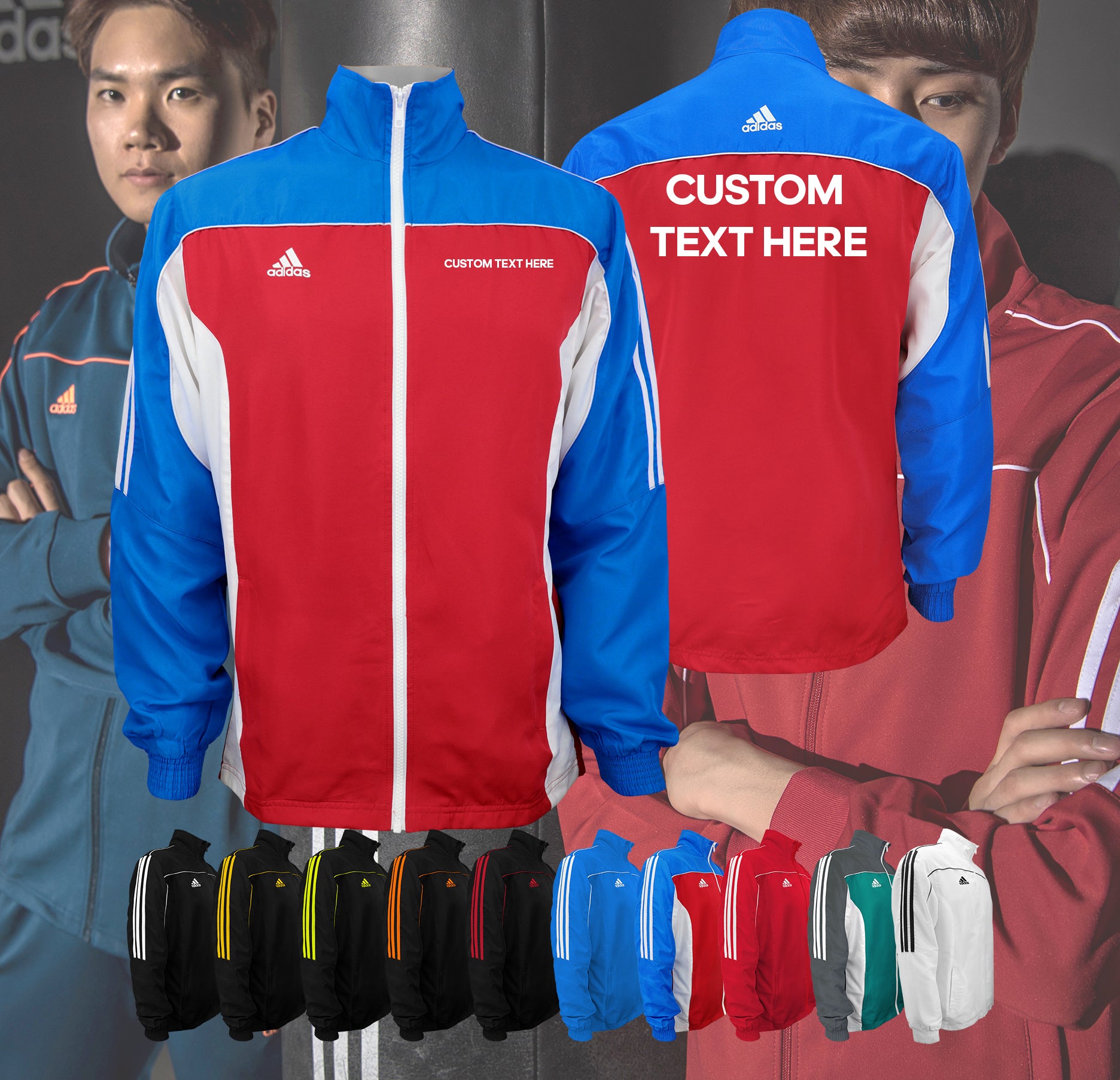 adidas gold blue red jacket