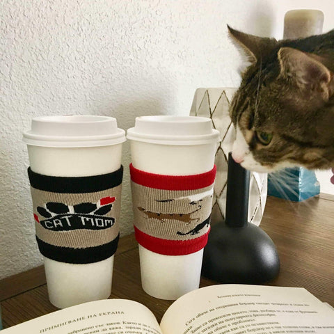 Cat Mom Mug Cozies (Set of 2)