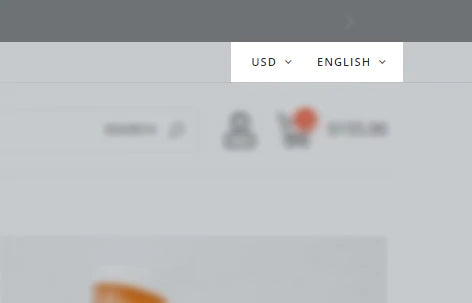 Currency and Language switcher Image