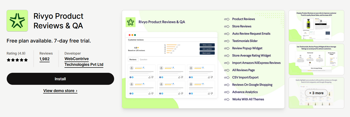 Rivyo Product Reviews & QA