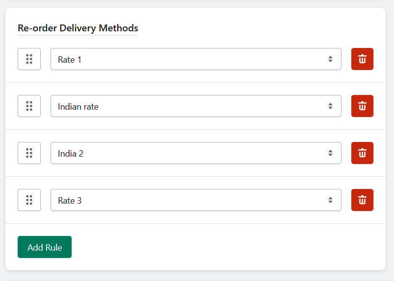 Addup reorder delivery methods on shopify stores