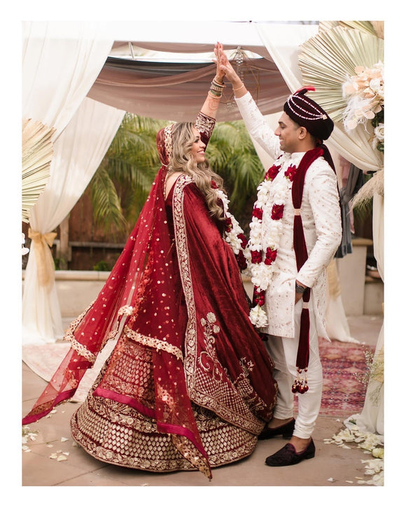 lehenga and sherwani