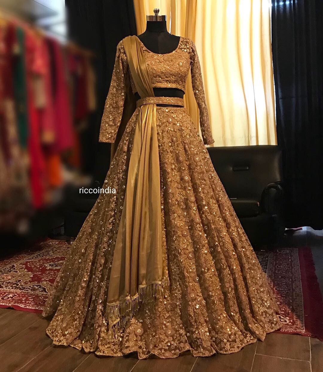 copper gold dress