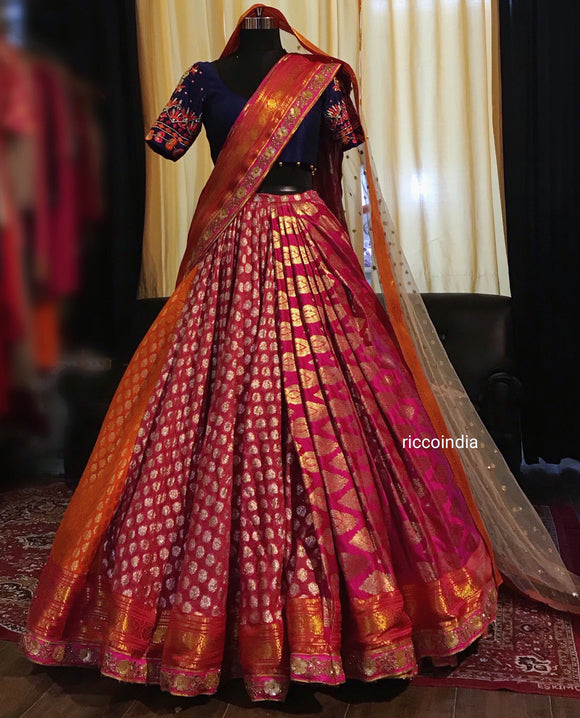 gown and lehenga