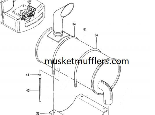 Hitachi Ex 100 2 Muffler Musket Mufflers