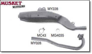 Yamaha Xt500 Muffler Silencer Musket Mufflers
