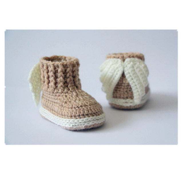 Unisex Baby Crochet Angel Wings Booties 