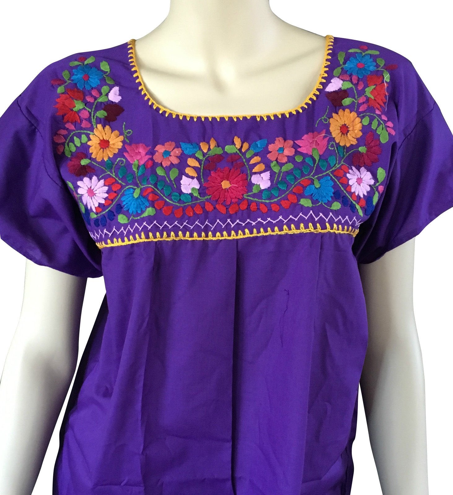 purple mexican peasant dress