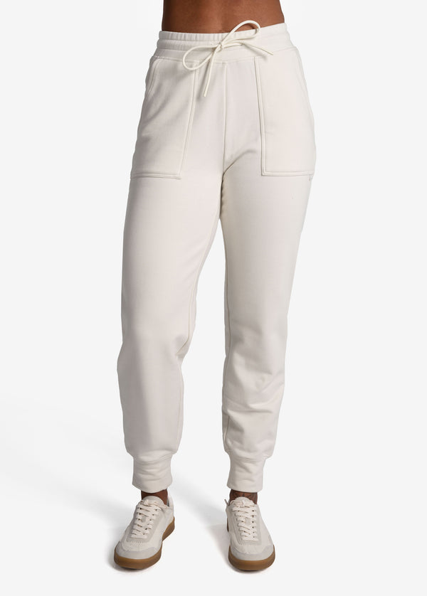 Pantalon jogging large prune femme