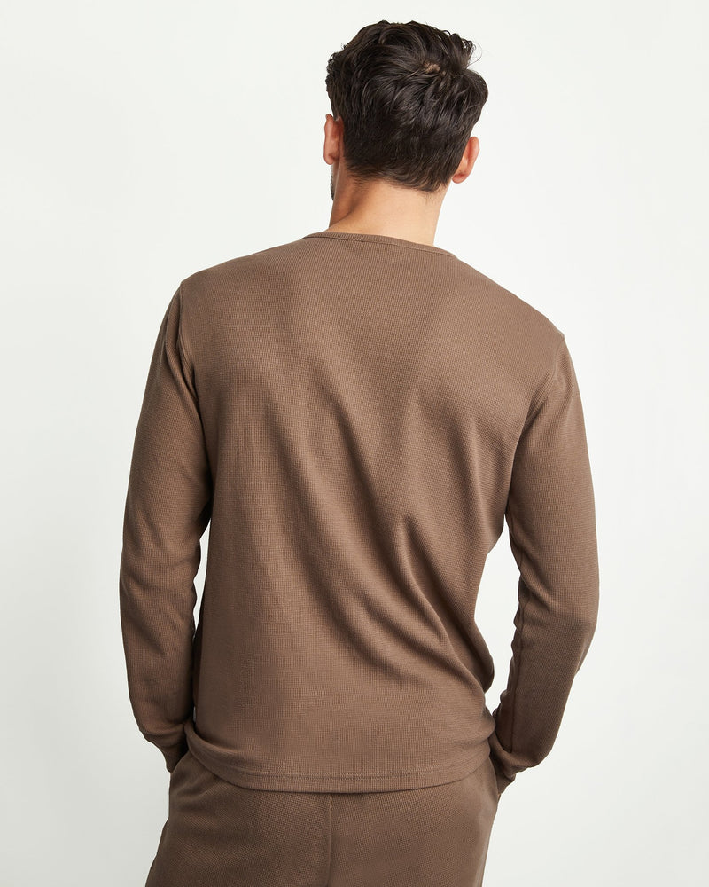 Onia - Waffle Knit Henley - Brownie – Sunni Spencer, Après Sea