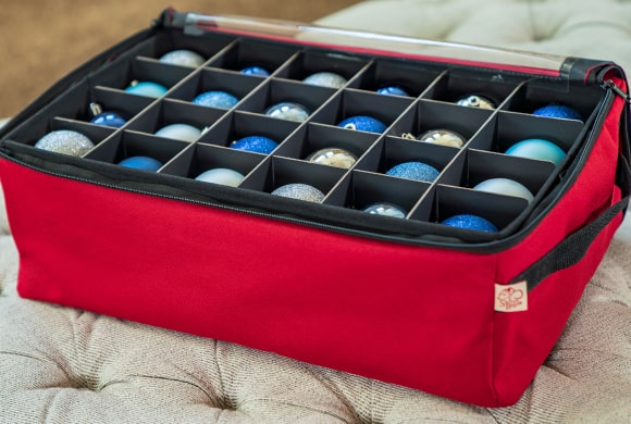 Red 48-Ornament Storage Box