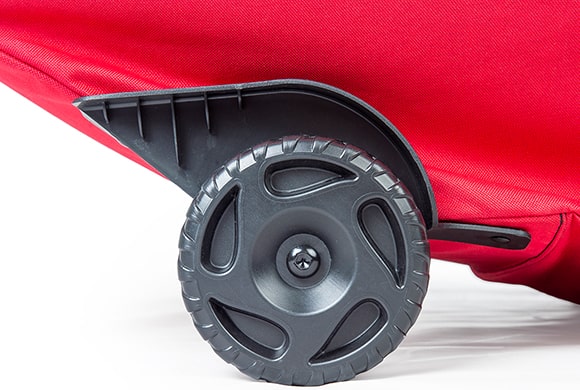 Santa's Bags EZ Roller™ Tree Storage Bag oversized wheels close up