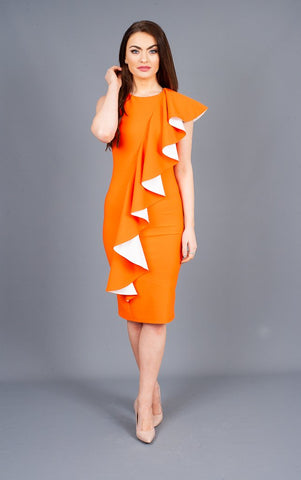 https://walkinwardrobeonline.com/products/georgia-orange-frill-dress?variant=13950995955773