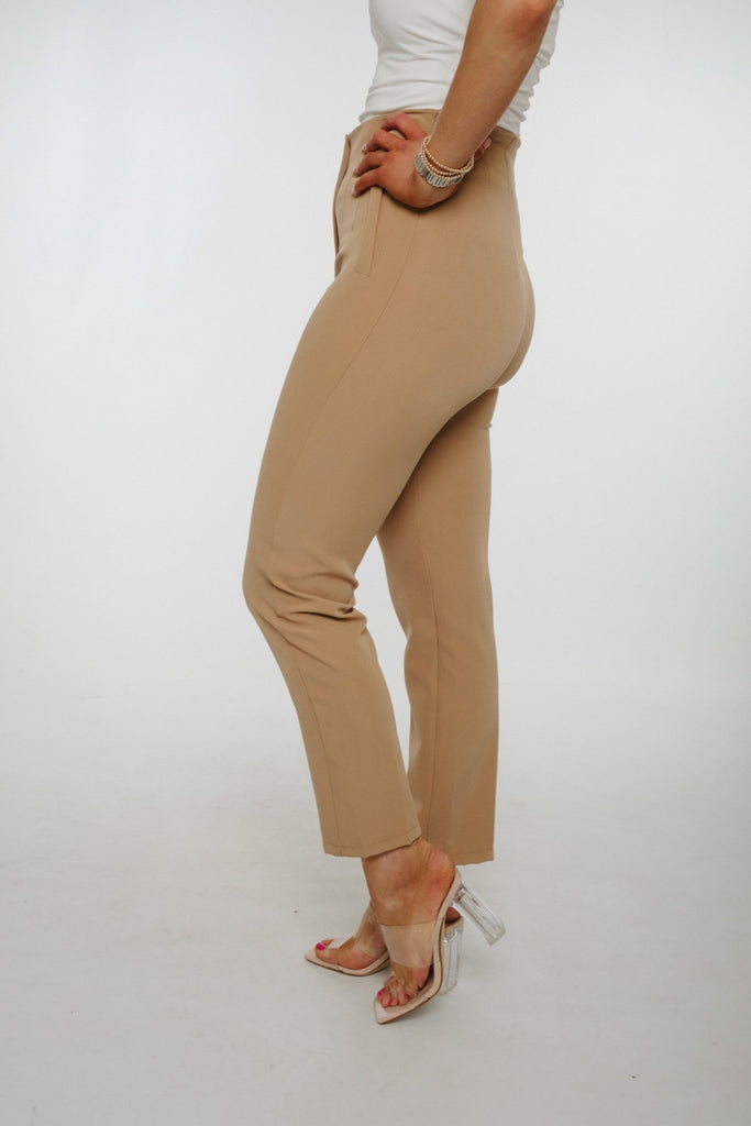 High Waisted Tailored Cigarette Pants