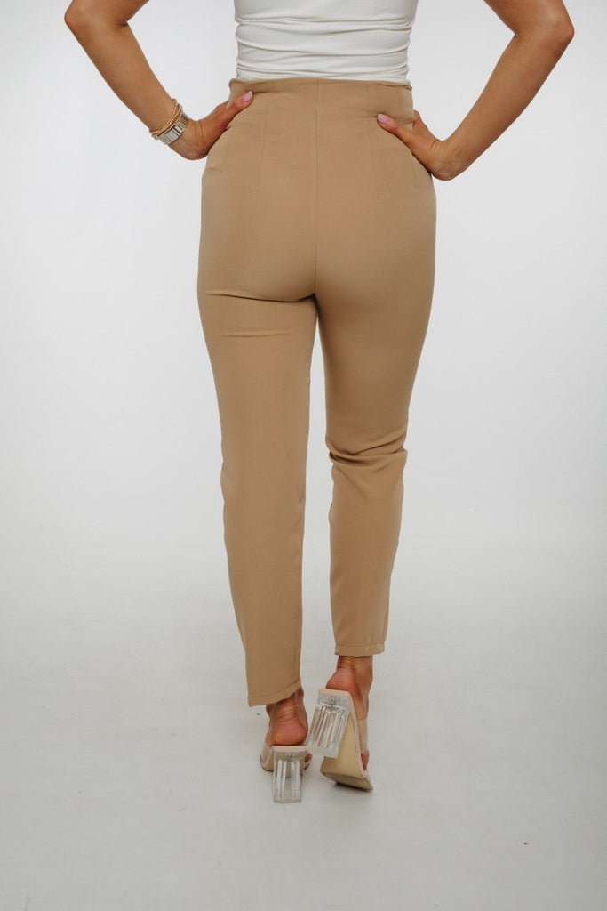 High Waisted Tailored Cigarette Pants