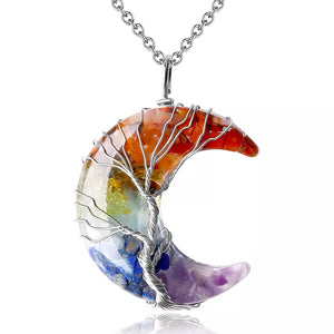 Celestial Chakra Crescent Necklace - Love & Moon Boutique