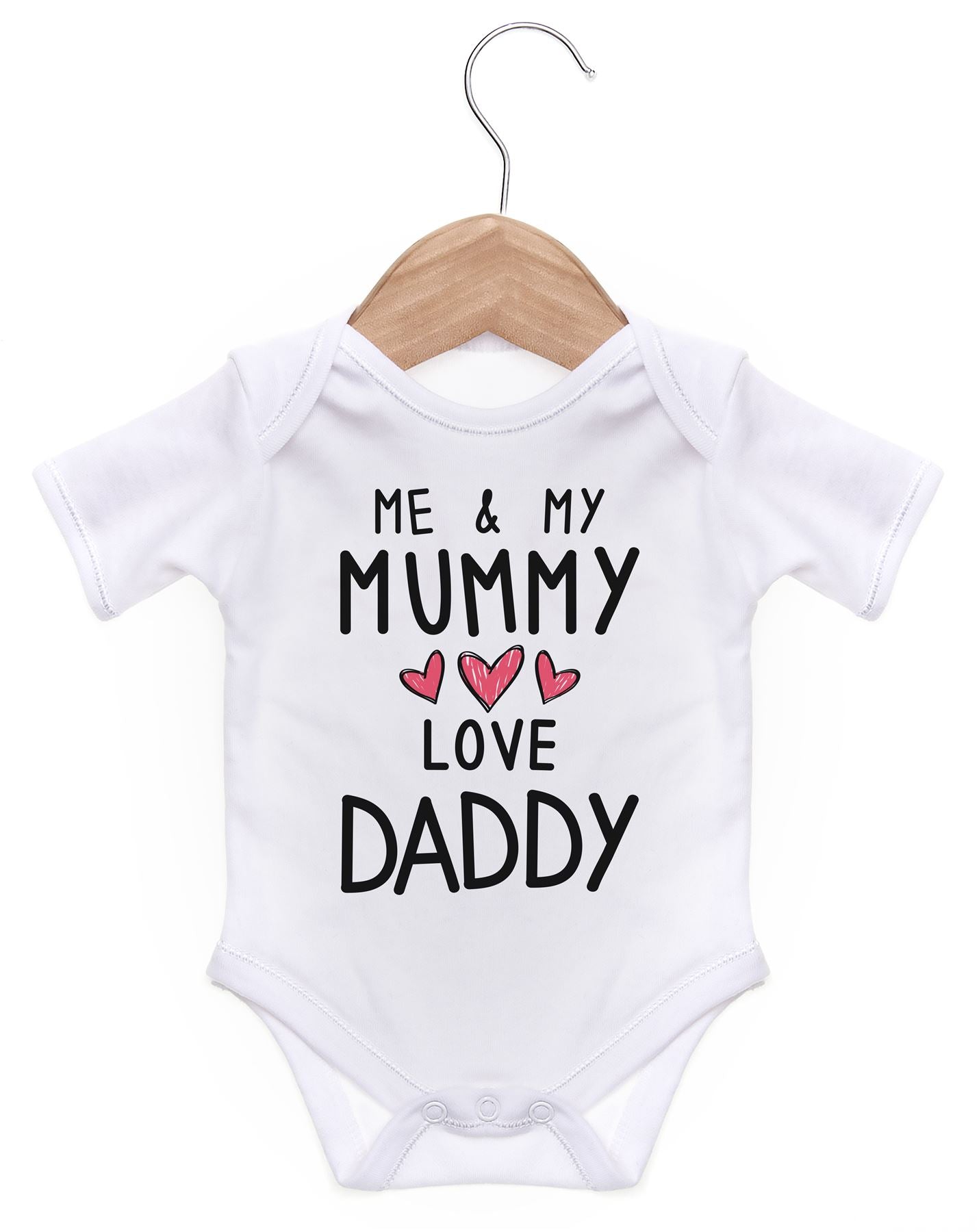 Me And My Mummy Love Daddy Short Sleeve Bodysuit Baby Grow For Baby Baby Hustle