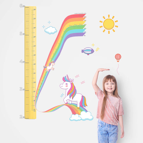 emagine A kids growth charts girls unicorn decor