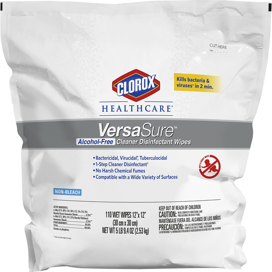 Clorox® Healthcare® VersaSure Cleaner Disinfectant Wipes Refill (110 Wipes)