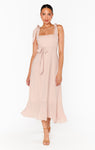 Smocked Flowy Fitted Slit Dress With a Bow(s) and a Sash by Show Me Your Mumu