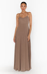 Full-Skirt Fitted Chiffon Bridesmaid Dress/Maxi Dress