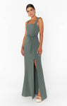 Slit Stretchy Bridesmaid Dress With a Sash by Show Me Your Mumu