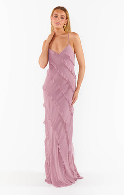Ruffled pink chiffon dress, Twik, Women's Dressy Dresses and Cocktail  Dresses
