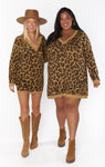 Cheetah Leopard Print Short Sweater Knit Ribbed Sequined Club Dress by Show Me Your Mumu
