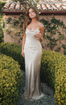 Cowl Neck Satin Bridesmaid Dress/Slip Dress/Maxi Dress