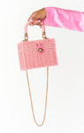 Roxy Rattan Bag ~ Pink