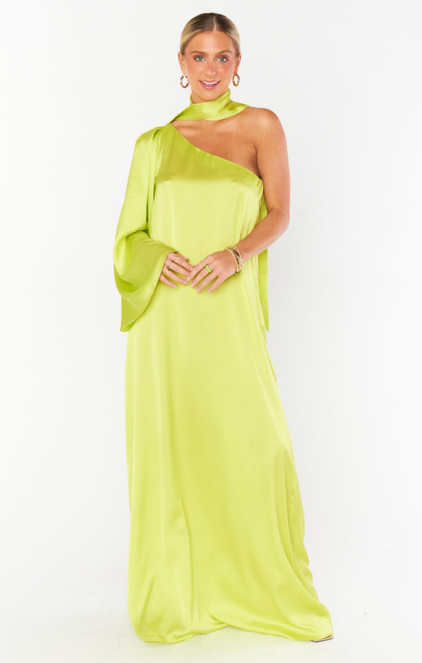 Get Together Dress ~ Citrine Luxe Satin